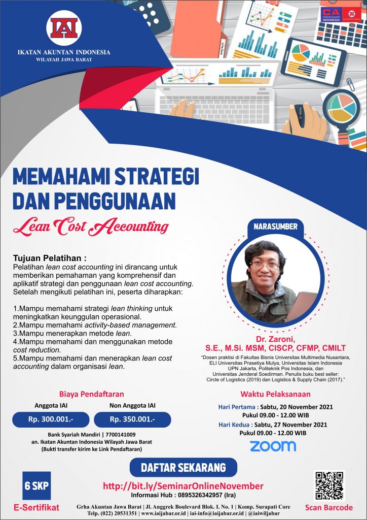 Seminar Online Memahami Strategi dan Penggunaan Lean Cost Accounting